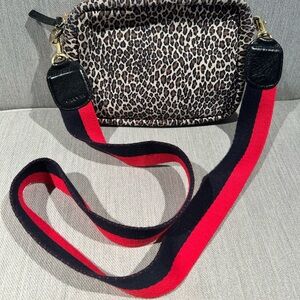 Clare V Midi Sac Leopard Print Crossbody Bag